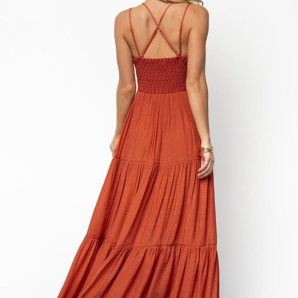 Baltic Born Summerlin Lace Top Maxi Dress | Rust Size XLXL - Picture 4 of 5